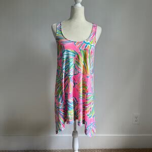 Lilly Pulitzer Monterey Dress Swim Coverup Pink Pout Shellabrate